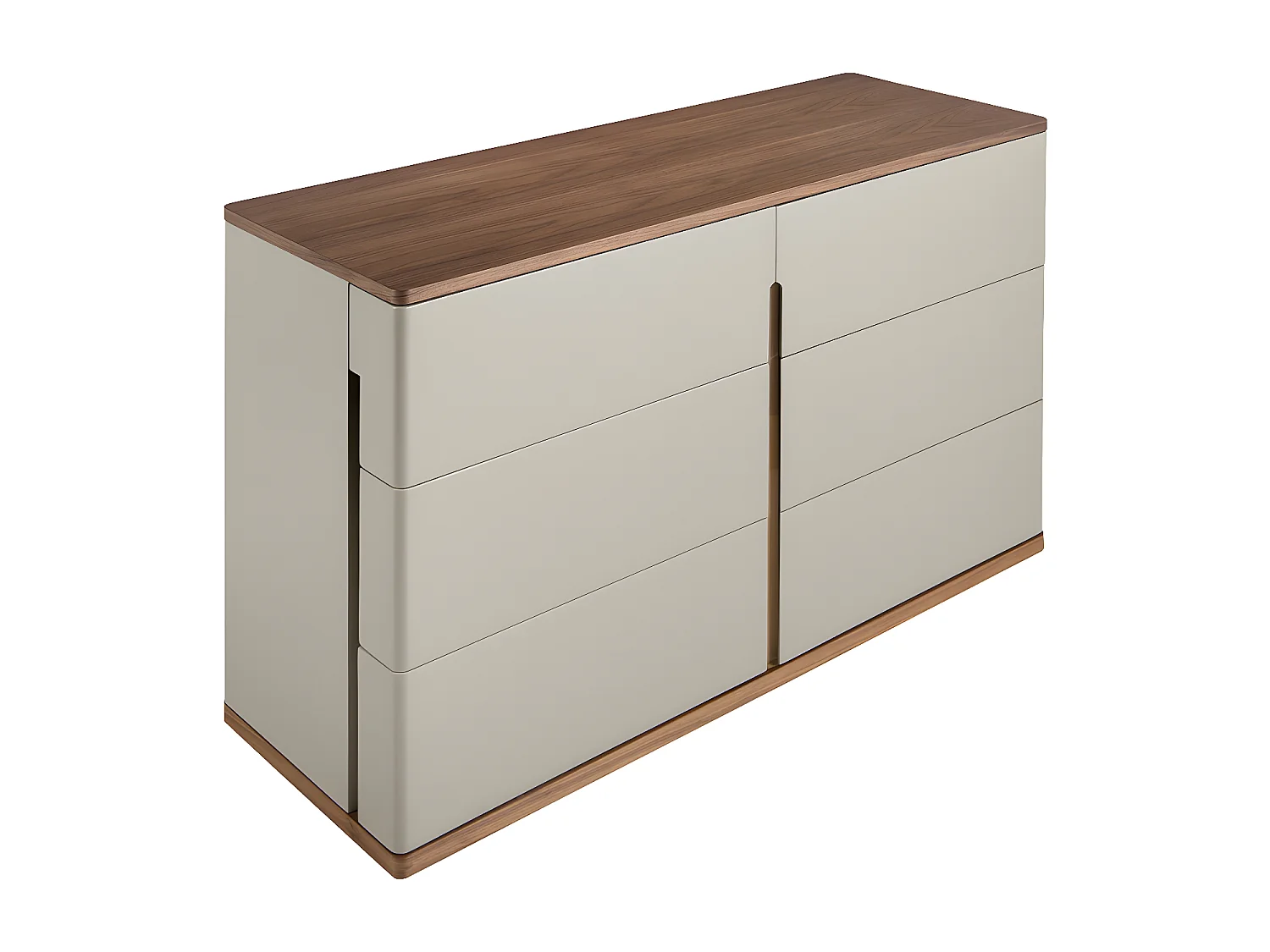 Ladekast in grijs hout en walnoot 7168 ANGEL CERDA