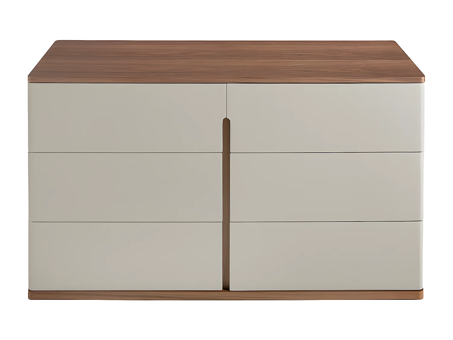 Ladekast in grijs hout en walnoot 7168 ANGEL CERDA