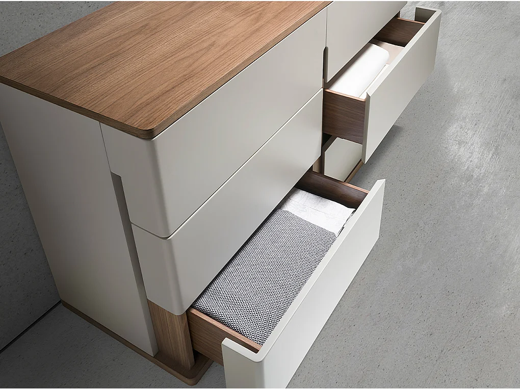 Commode en bois gris et noyer 7168 ANGEL CERDA