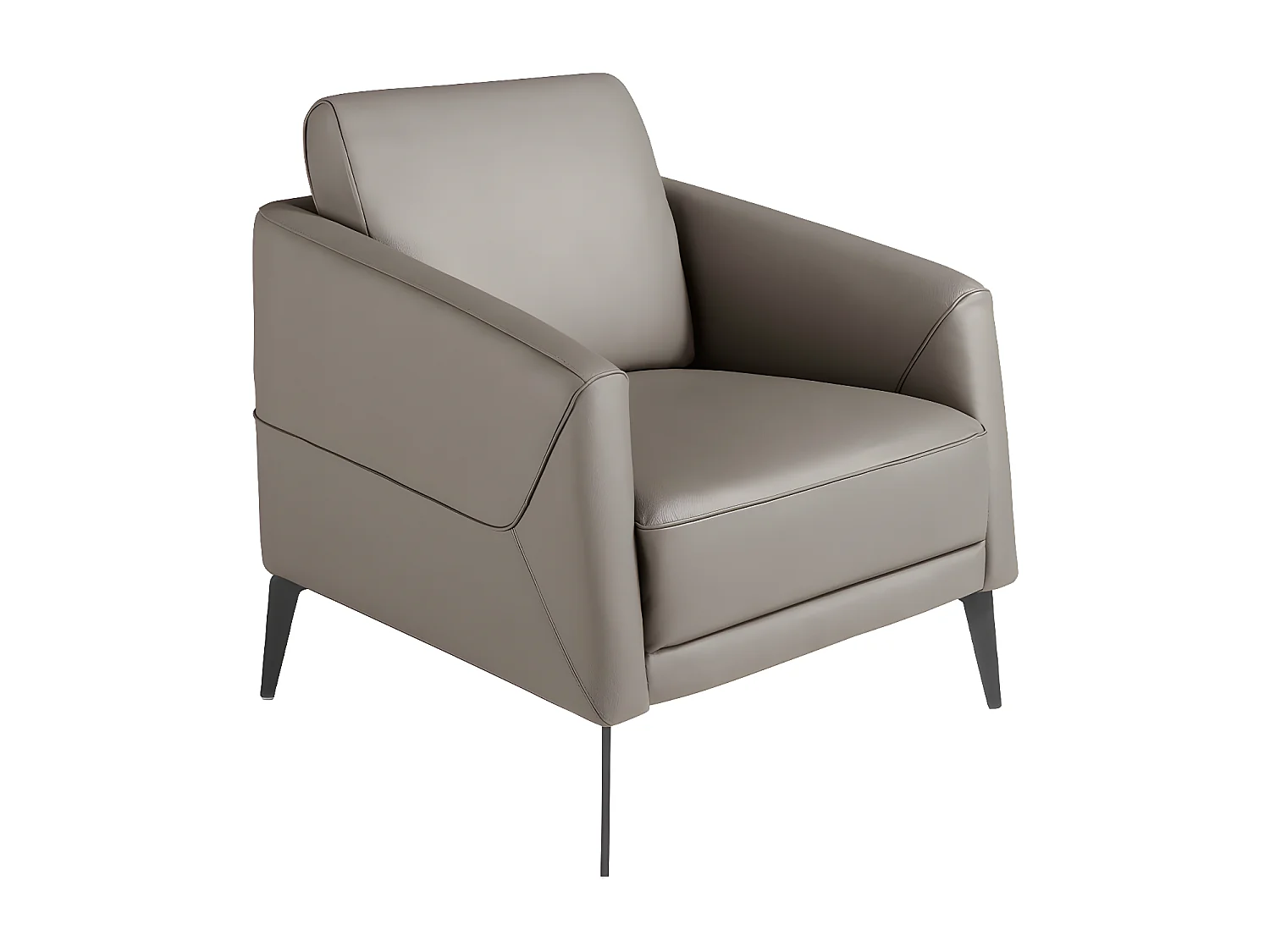 Donkergrijze leren fauteuil 5134 ANGEL CERDA