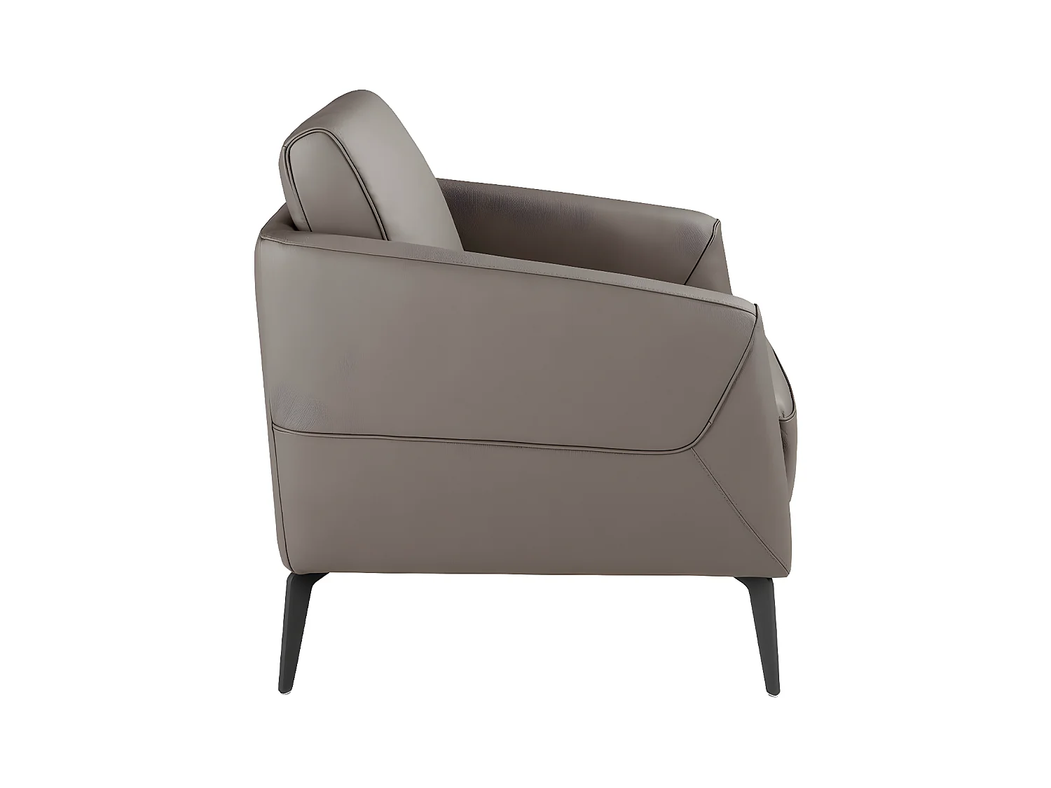 Donkergrijze leren fauteuil 5134 ANGEL CERDA