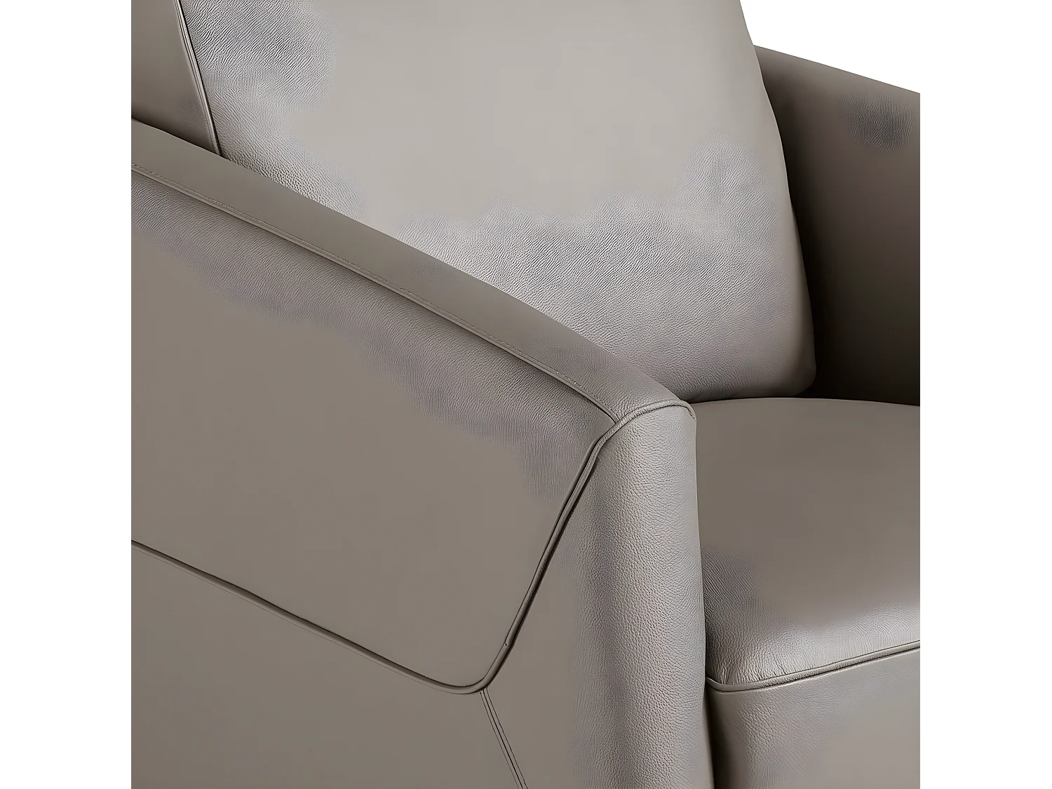 Donkergrijze leren fauteuil 5134 ANGEL CERDA