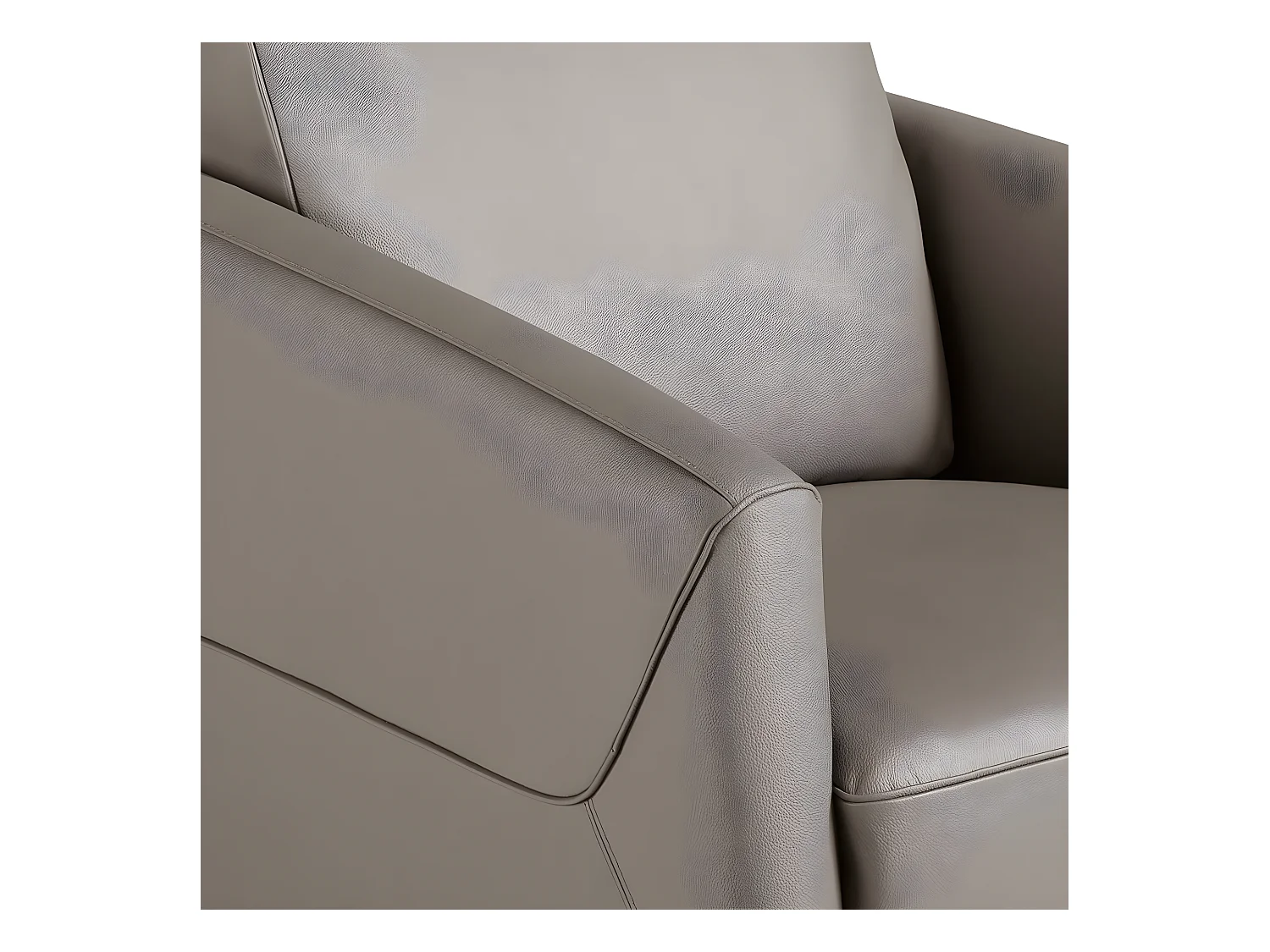 Donkergrijze leren fauteuil 5134 ANGEL CERDA