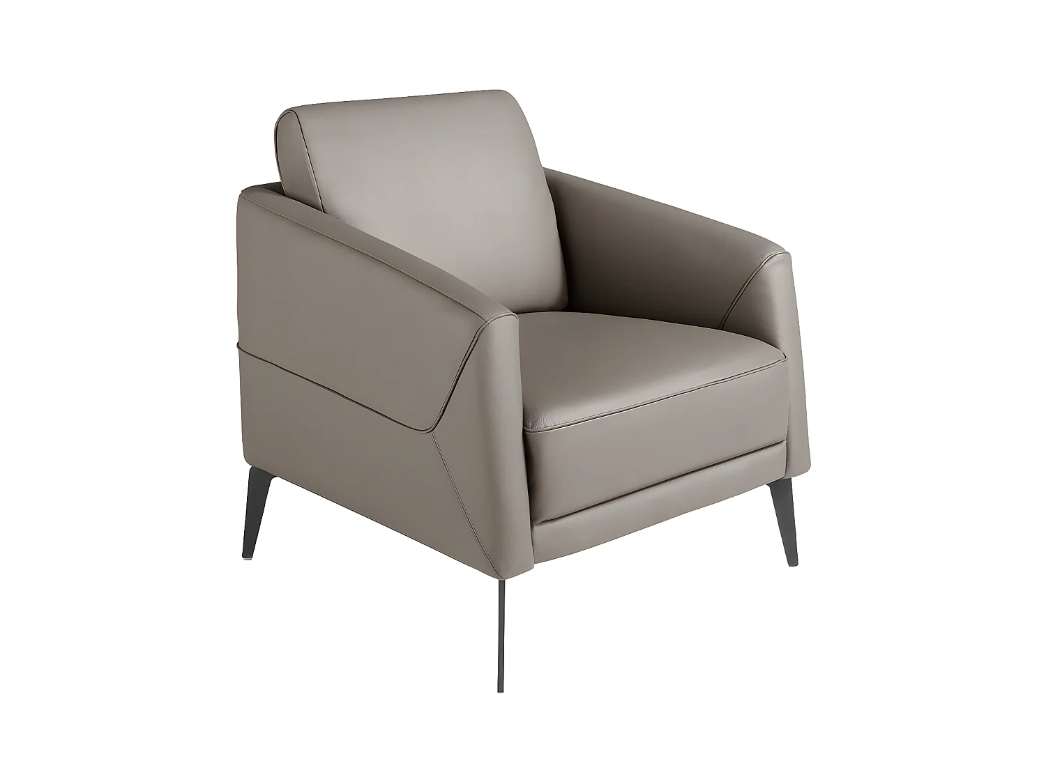 Fauteuil en cuir gris foncé 5134 ANGEL CERDA