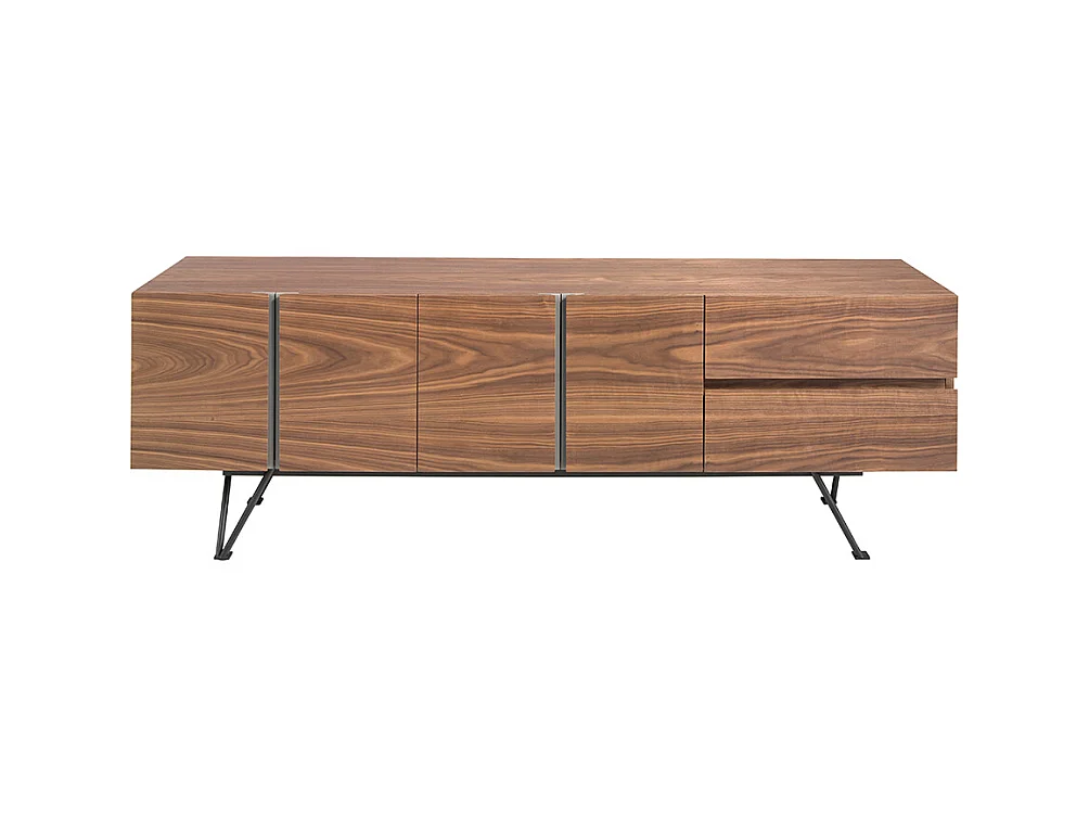 TV-meubel van notenhout en zwart staal 3260 ANGEL CERDA