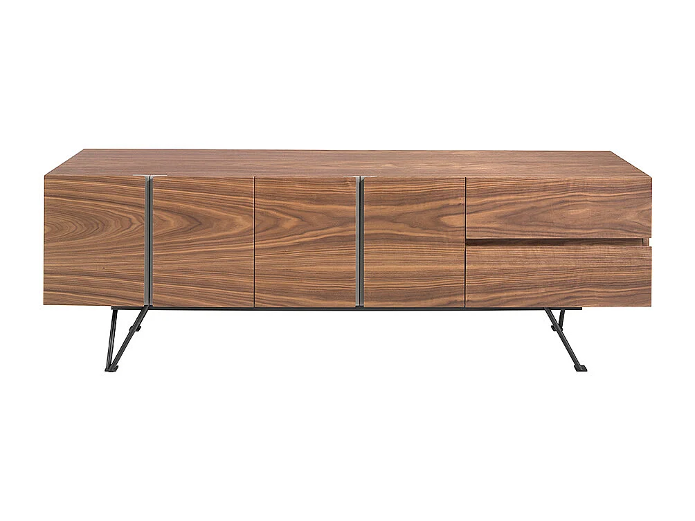 TV-meubel van notenhout en zwart staal 3260 ANGEL CERDA