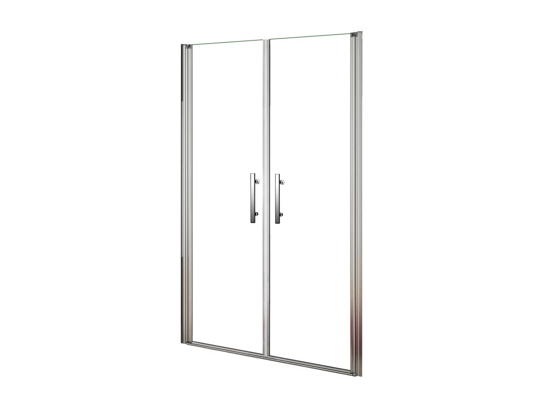 Porta de duche Bater dois folhas Perfil cromado Vidro Anticalcário 6mm (660-700)x1950mm-AICA