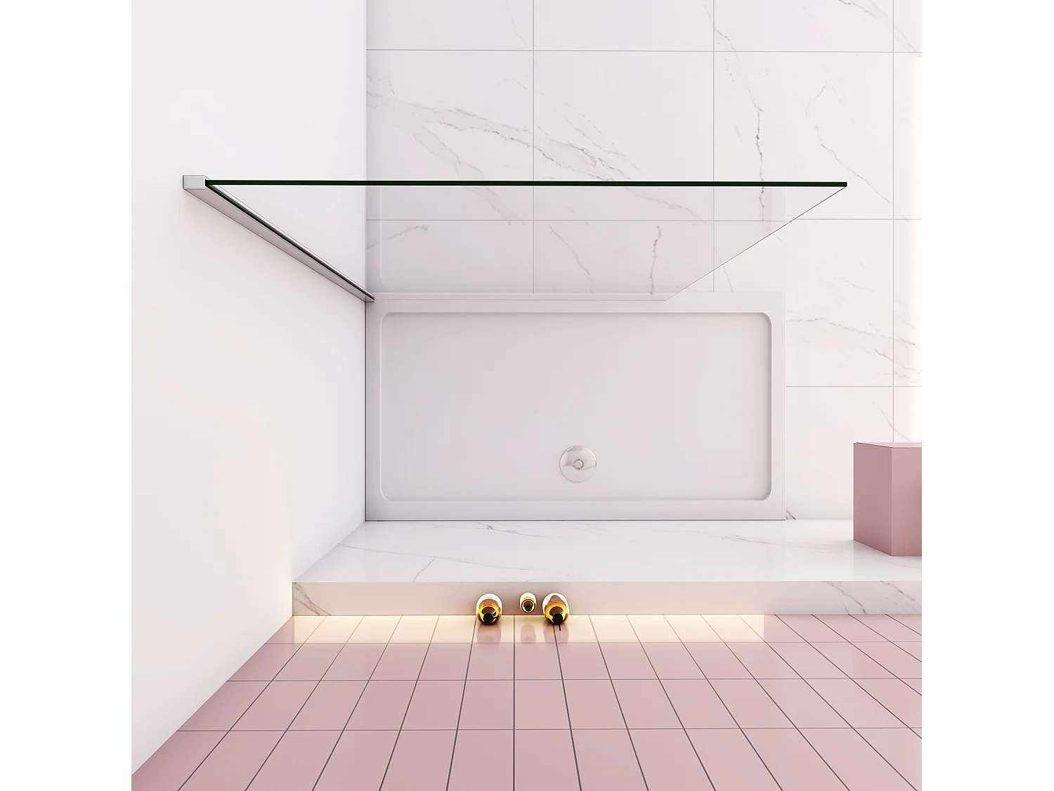 Panel de ducha con película de seguridad a prueba de explosiones,(98-100)x200cm