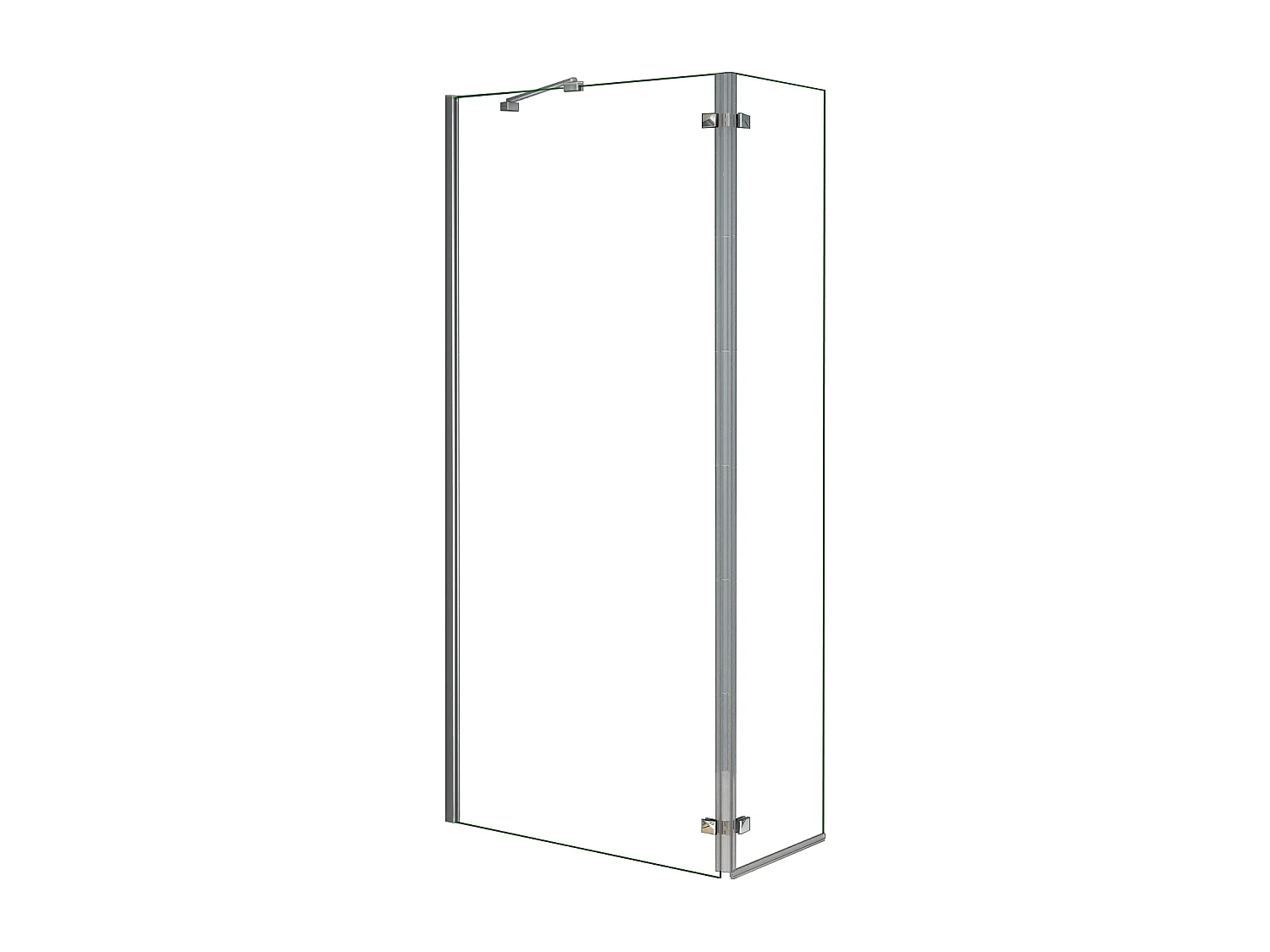 Panel de ducha con bisagra panel fijo+giratorio,barra fija 45cm([78-80]+40)x200cm