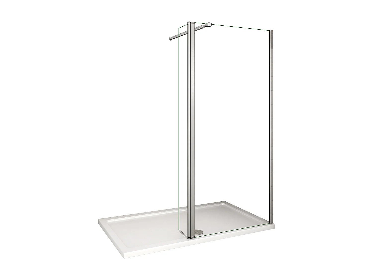 Panel de ducha 2 hojas panel fijo+lateral giratorio,barra 73-120cm[(103.9-105.9)+30]x200cm