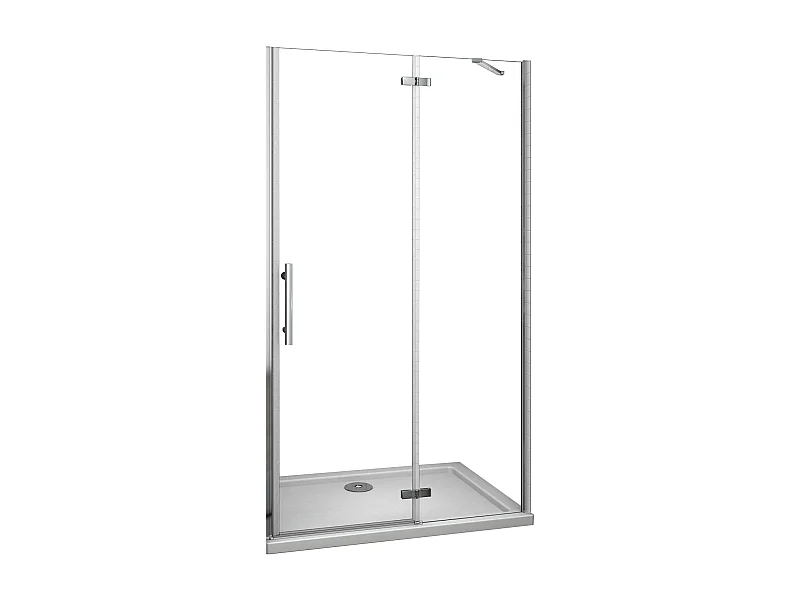 AICA Mampara de ducha frontal abatible perfil cromado vidrio antical 6mm (977-1007)x1900mm