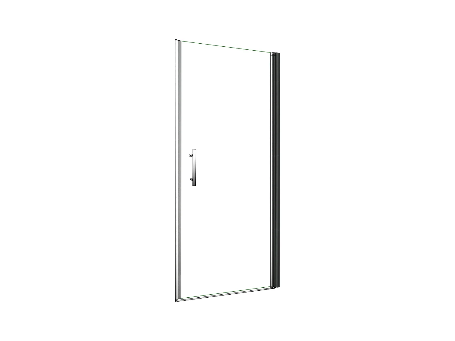 Mampara de ducha frontal abatible perfil cromado vidrio antical 6mm (986-1016)x1950mm