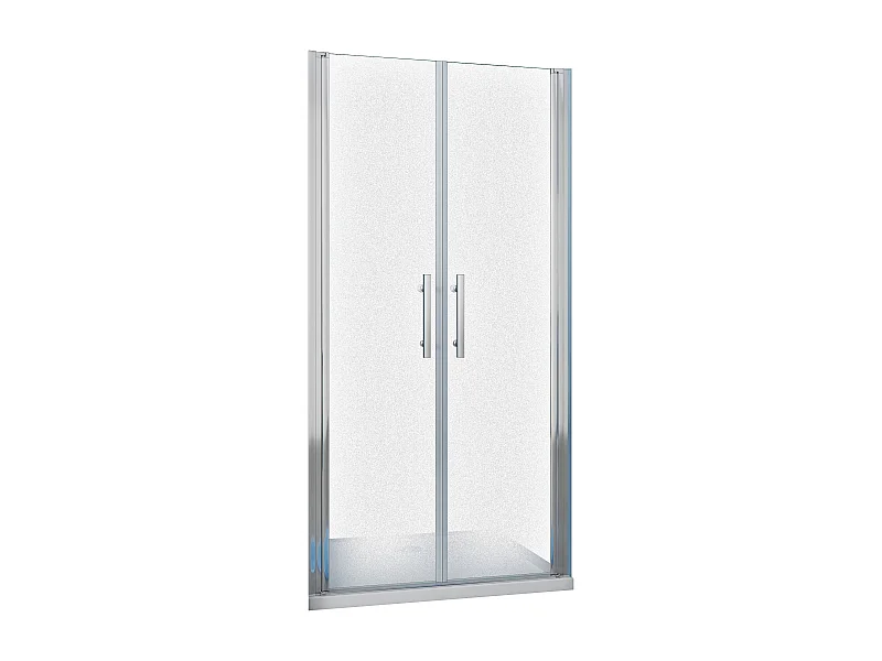 AICA Mampara de ducha abatible,perfil cromado,vidrio esmerilado antical 6mm,(760-800)x1950mm