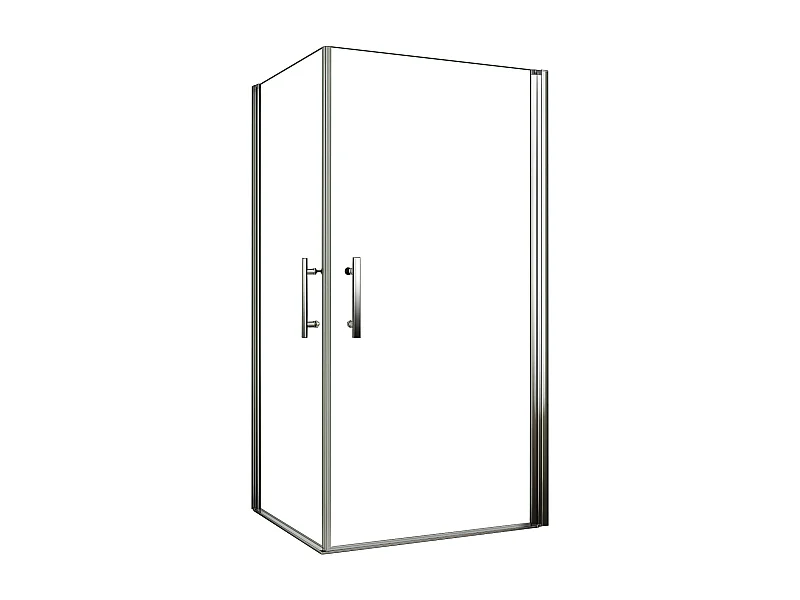 Mampara de ducha cuadrada abatible giratoria vidrio antical 6mm 850x850x1950mm