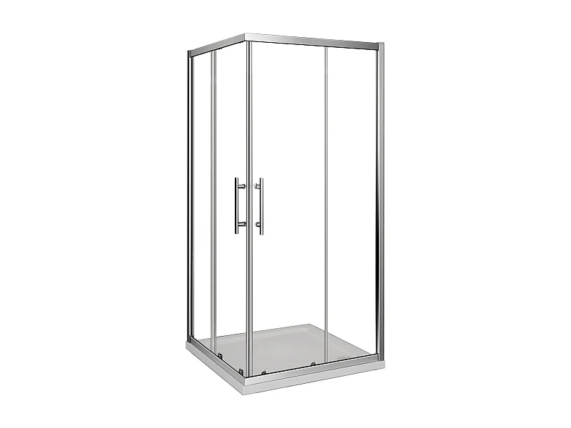 AICA Mampara de ducha cuadrada corredera vidrio antical 6mm (780-800)x(780-800)x1950mm