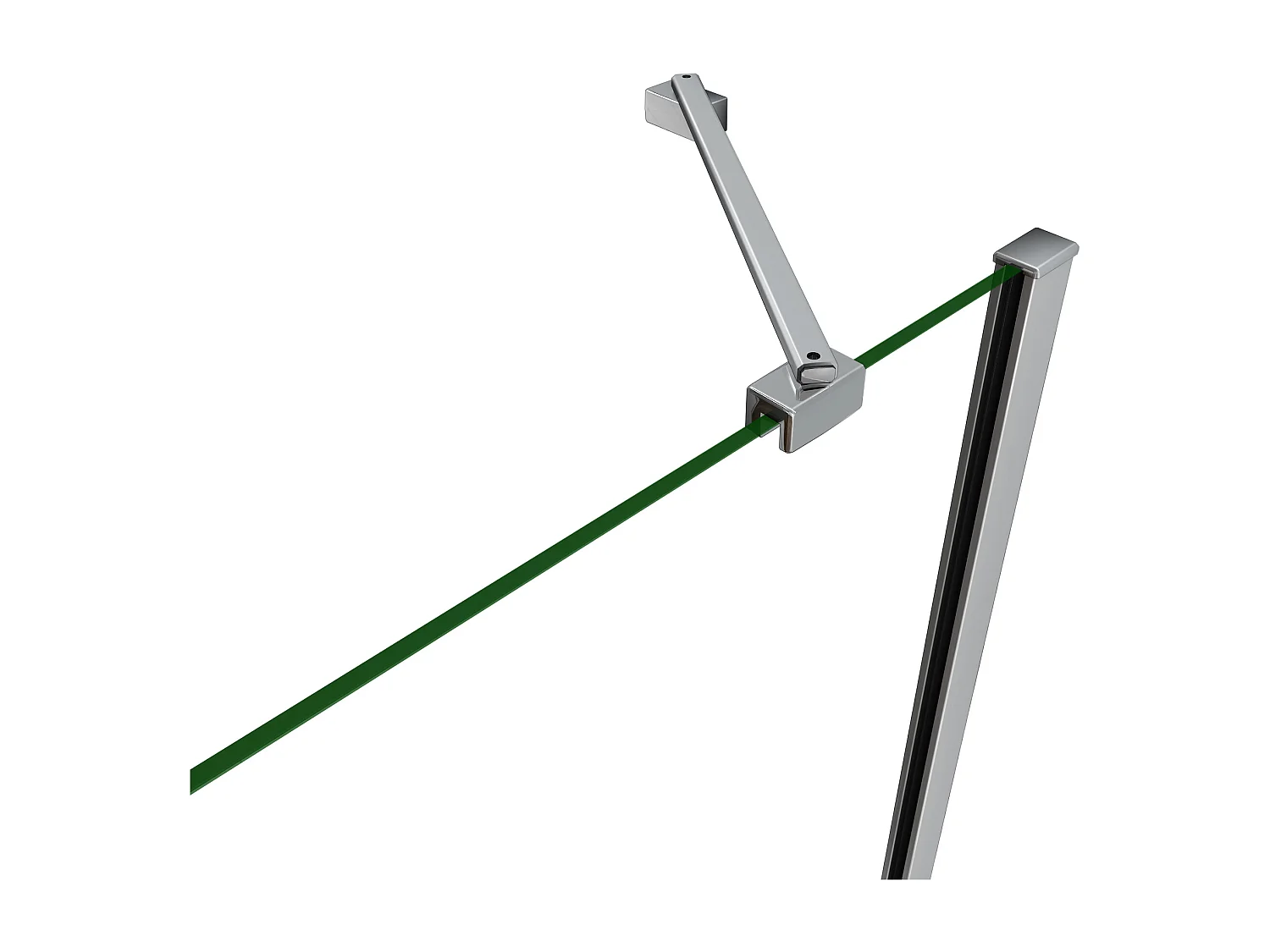 Barra de soporte de 45cm sujección para mamparas