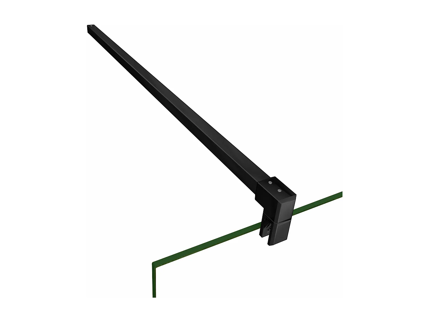 Barra2 negra de soporte de 90cm sujección para mamparas