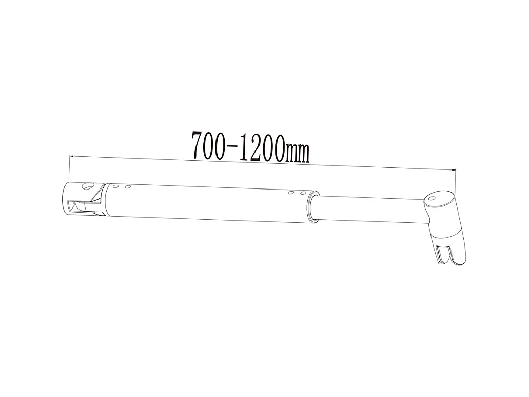 Barra de soporte de 70-120cm sujección para mamparas