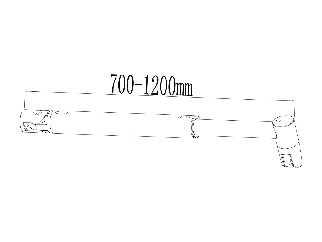 Barra de soporte de 70-120cm sujección para mamparas