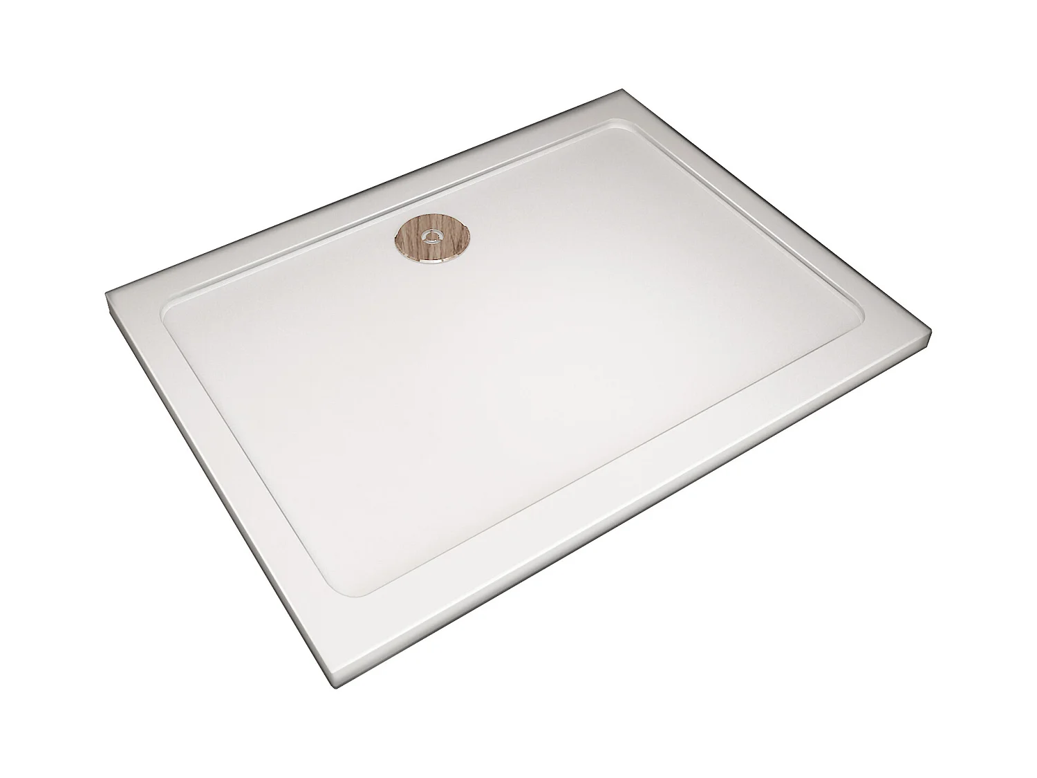 Plato de ducha rectangular blanco 90x80x3cm para mamparas