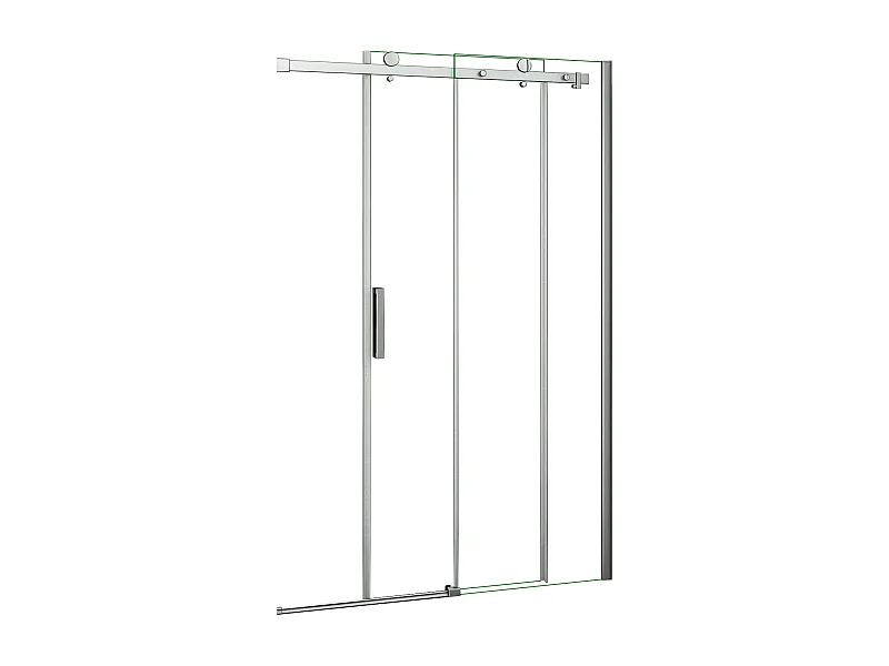 Porta de duche correr frontal Perfil cromado Vidro temperado 6mm (1360-1400)x1950mm-AICA