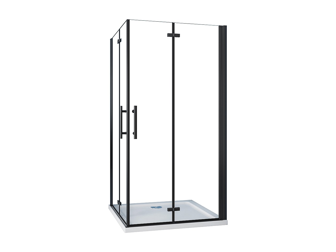 Cabine de duche rectangular Fole Vidro temperado Easyclean de 5mm com ...