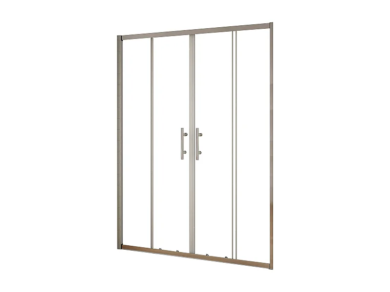 Porta de duche correr quatro folhas Perfil cromado Vidro temperado 5mm (1160-1200)x1850mm-AICA