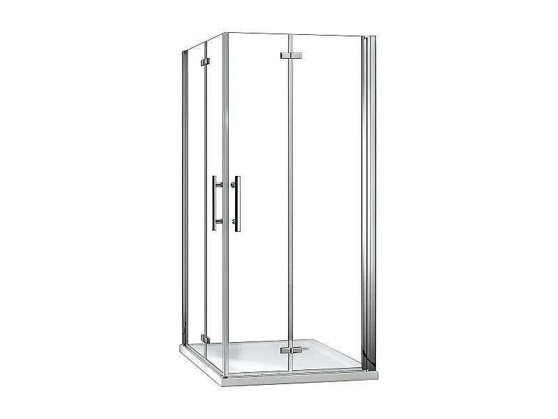 AICA Mampara de ducha rectangular angular plegable 6mm antical,(680-700)x(880-900)x1950mm