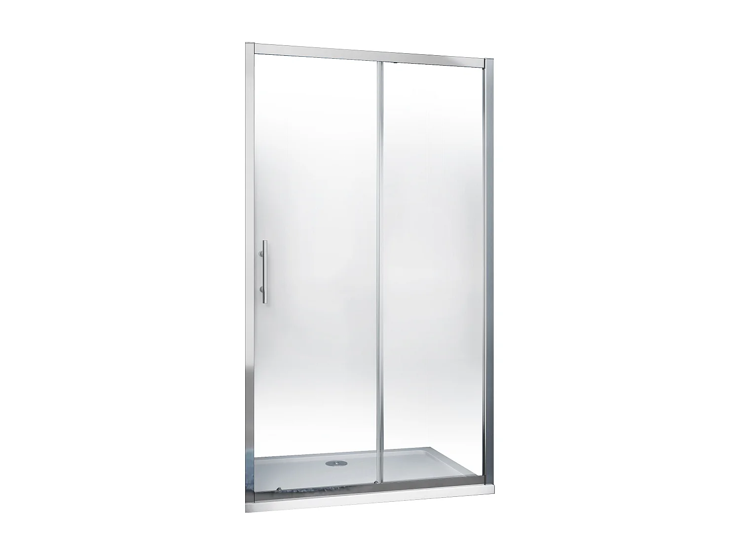 Porta de duche correr Perfil cromado Vidro serigrafado 6mm (1360-1400)x1900mm-AICA