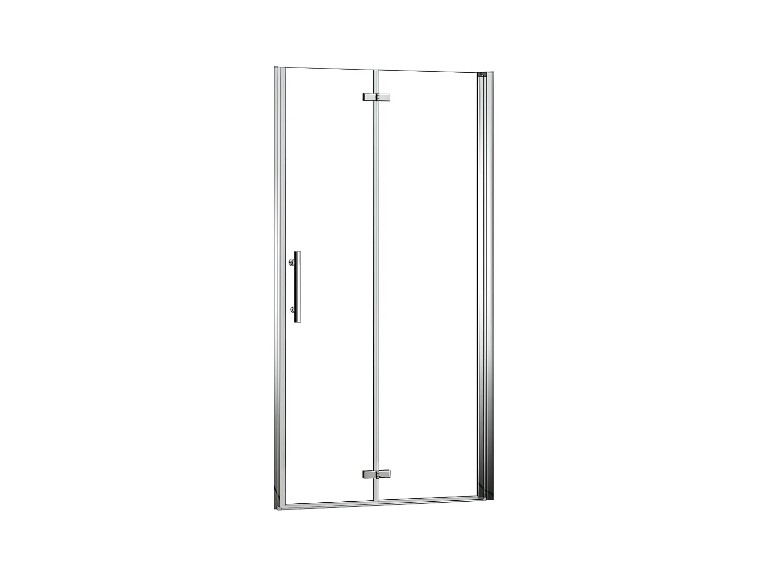 Mampara de ducha frontal plegable vidrio 6mm con tratamiento antical,(746-776)x1850mm
