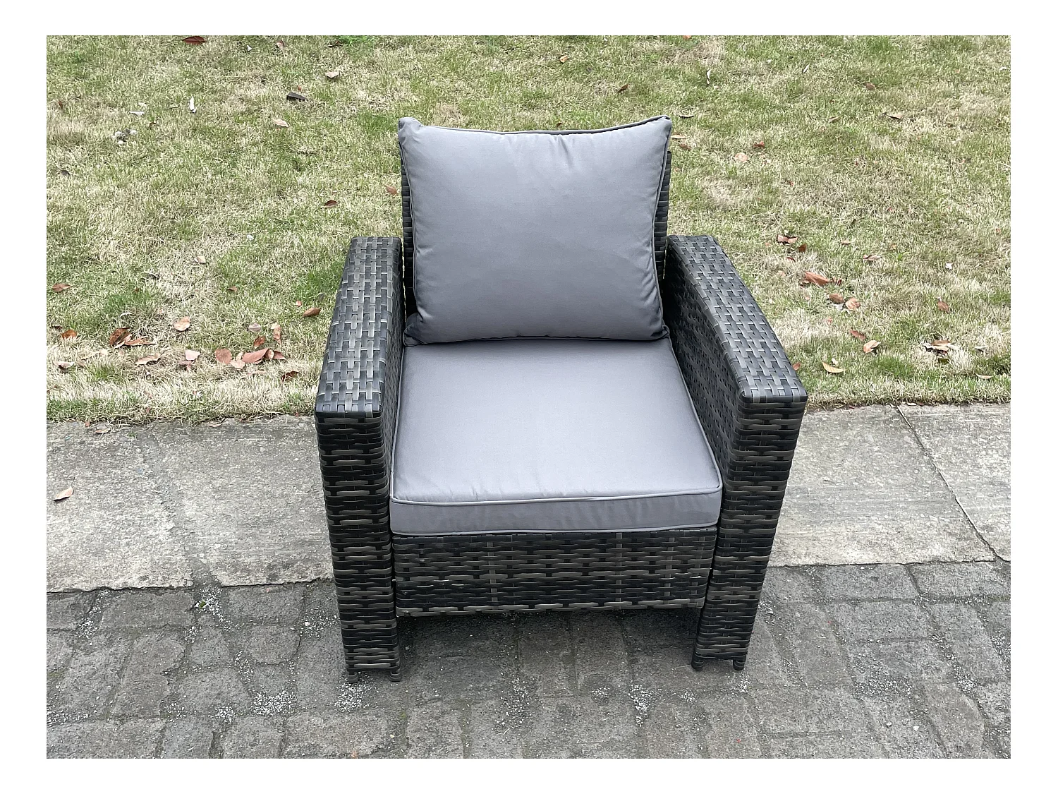 Dossier haut Ensemble de meubles de jardin en rotin im Freien EinzelFauteuil ave Coussin
