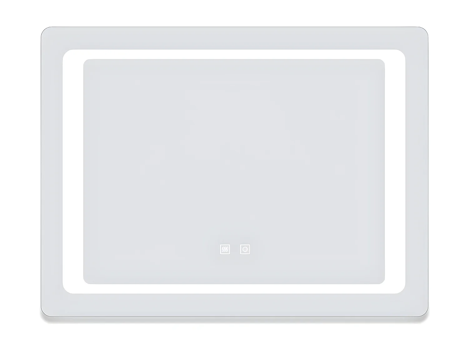 Aica Espejo de baño LED 80×60cm,antivaho,interruptor táctil