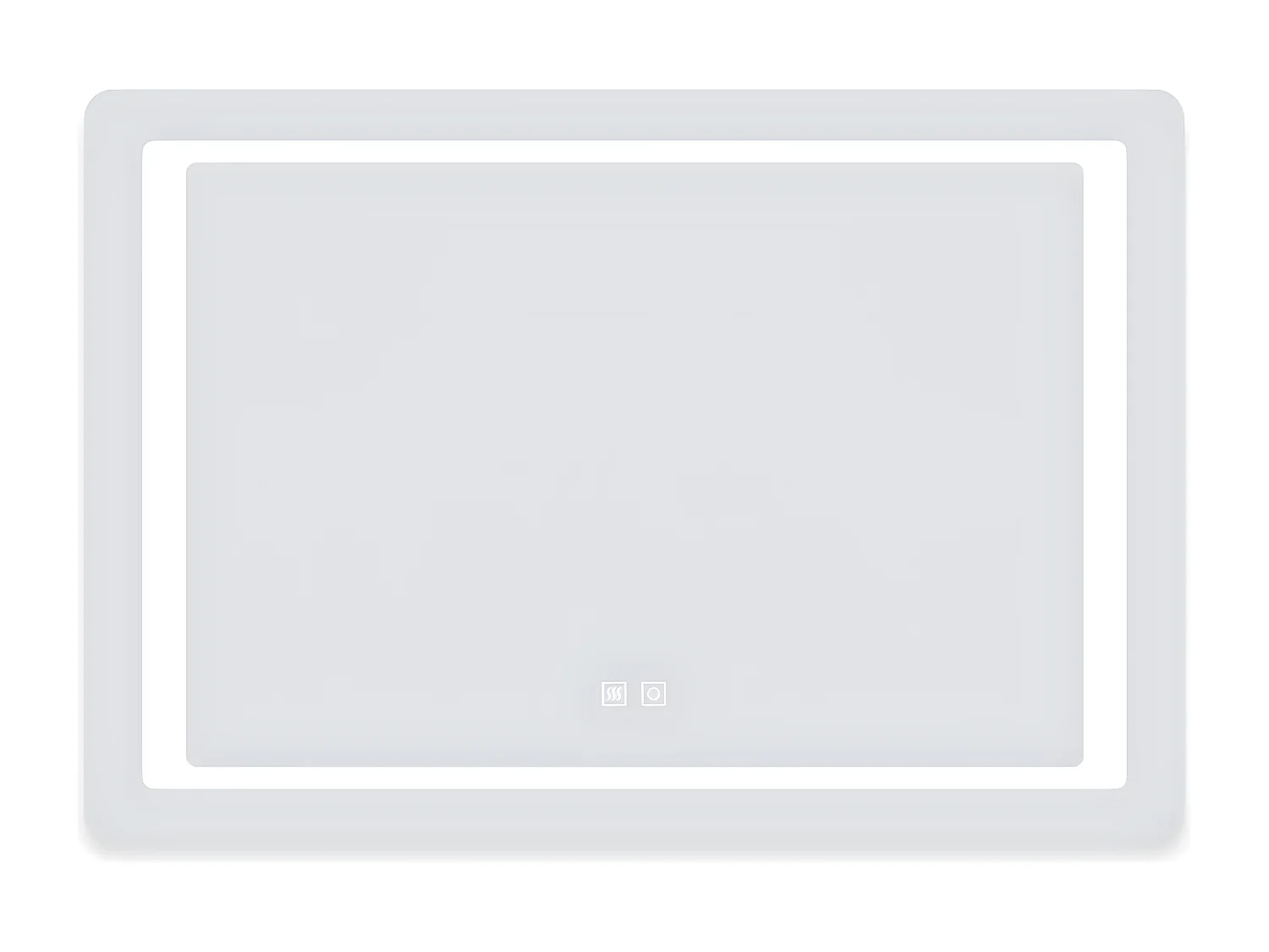 Aica Espejo de baño LED 100×60cm,antivaho,interruptor táctil