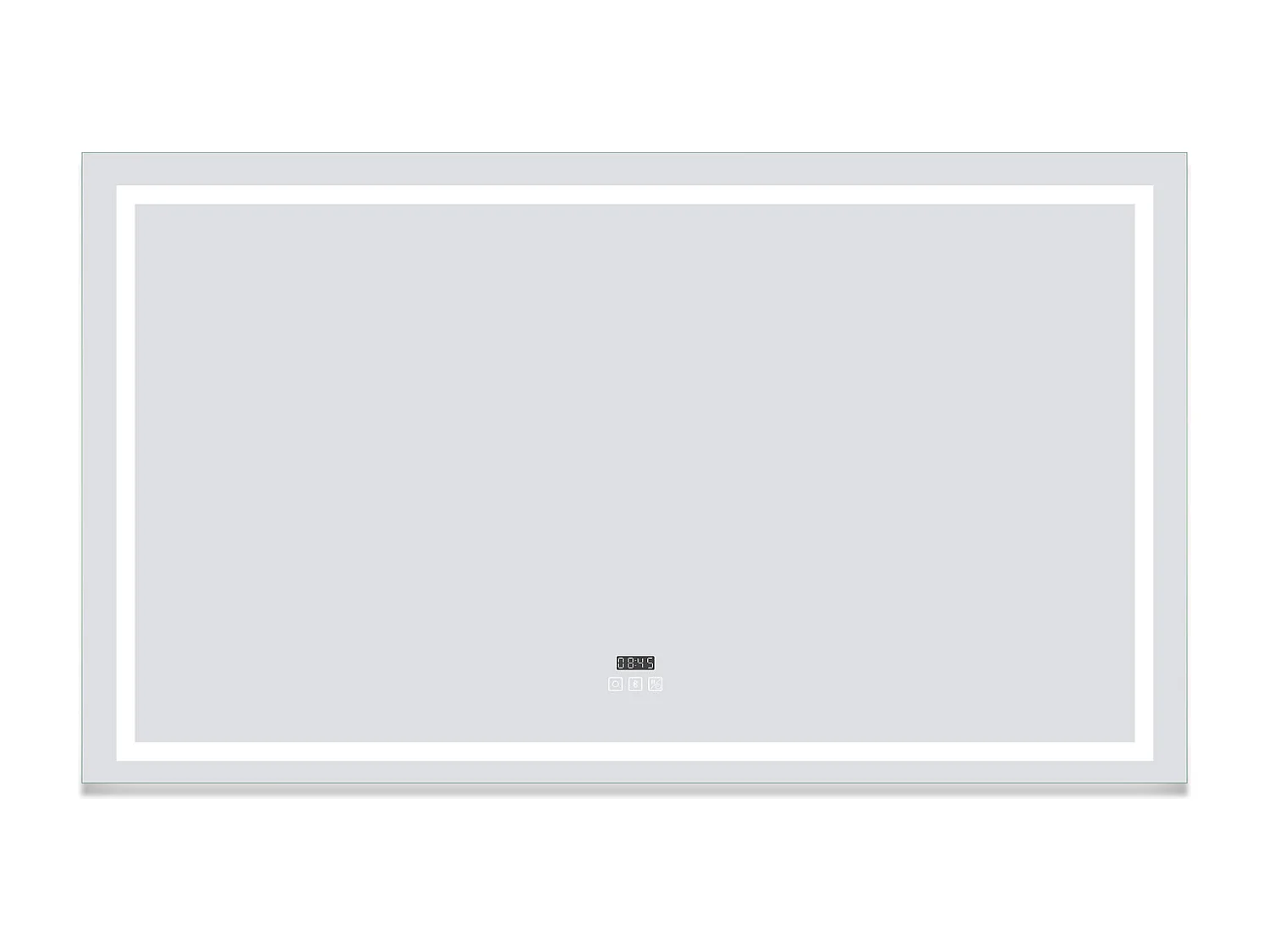 Aica Espejo de baño LED 140×80cm,Bluetooth,Regulación continua,Antivaho