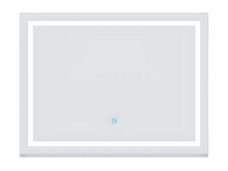 Aica Espejo de baño LED sin cobre 80×60cm,antivaho,interruptor táctil