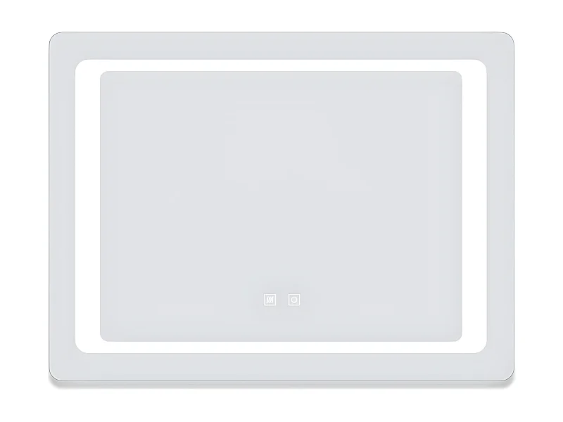 Aica Espejo de baño LED 90×65cm,antivaho,interruptor táctil