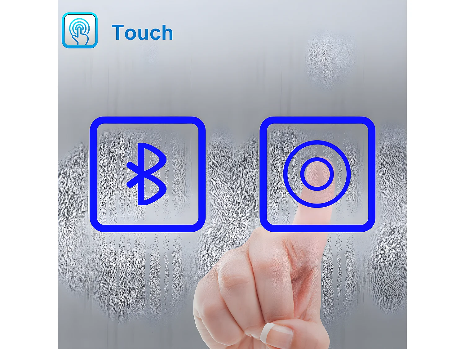 Aica Espejo de baño LED 120×70cm,Bluetooth,Regulación continua,Antivaho