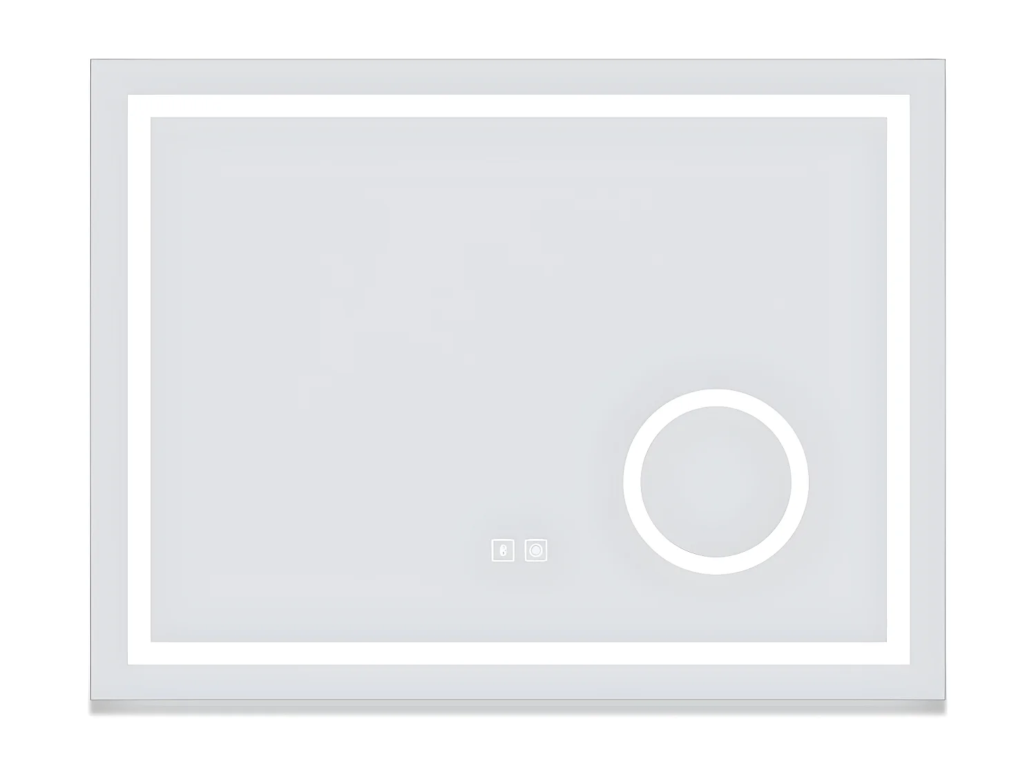 Aica Espejo de baño LED 80×60cm,Espejo de aumento,Bluetooth