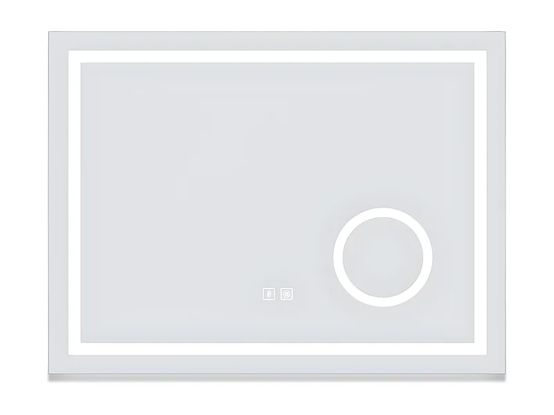 Aica Espejo de baño LED 80×60cm,Espejo de aumento,Bluetooth