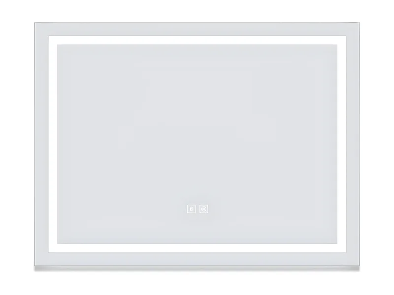 Aica Espejo de baño LED 80×60cm,Bluetooth,Regulación continua,Antivaho
