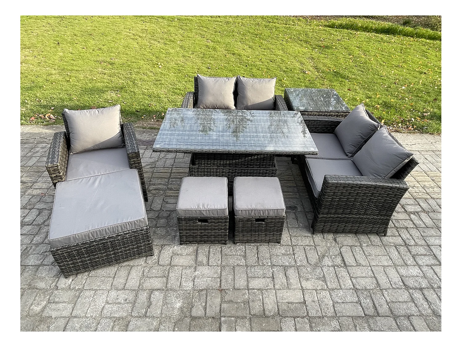 Ensemble de meubles de jardin en rotin Ensemble de canapés de jardin ave Table d'appoint