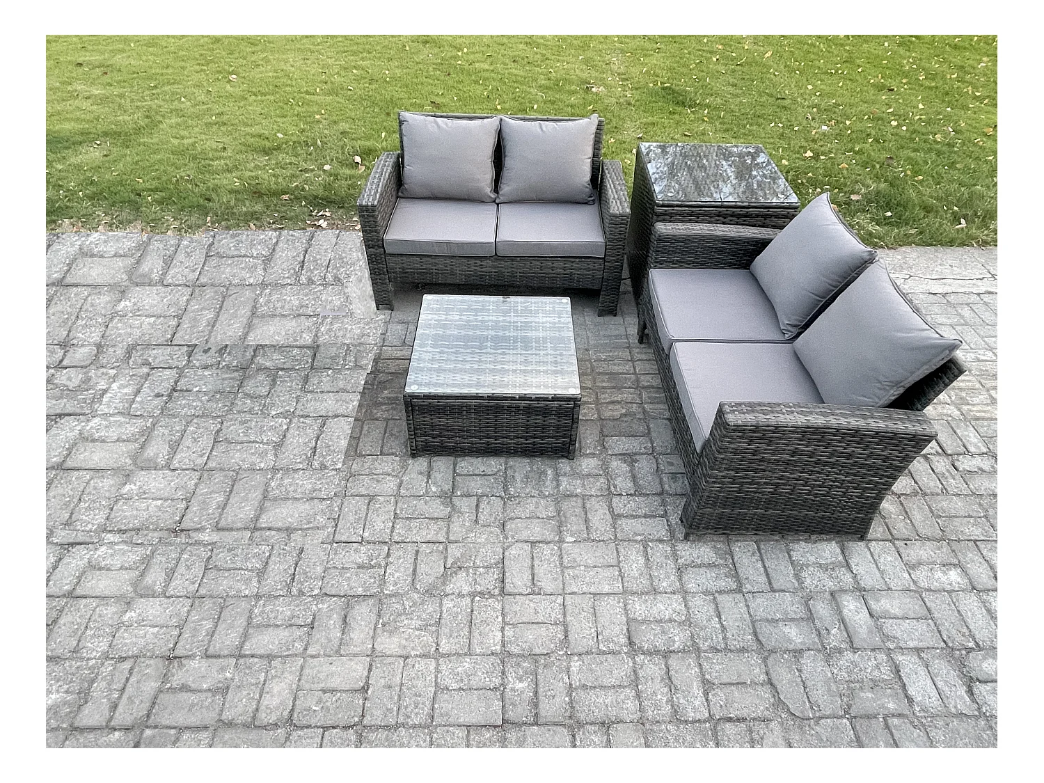 Ensemble de meubles de jardin en rotin ave 4 pièce Ensemble de canapé en rotin