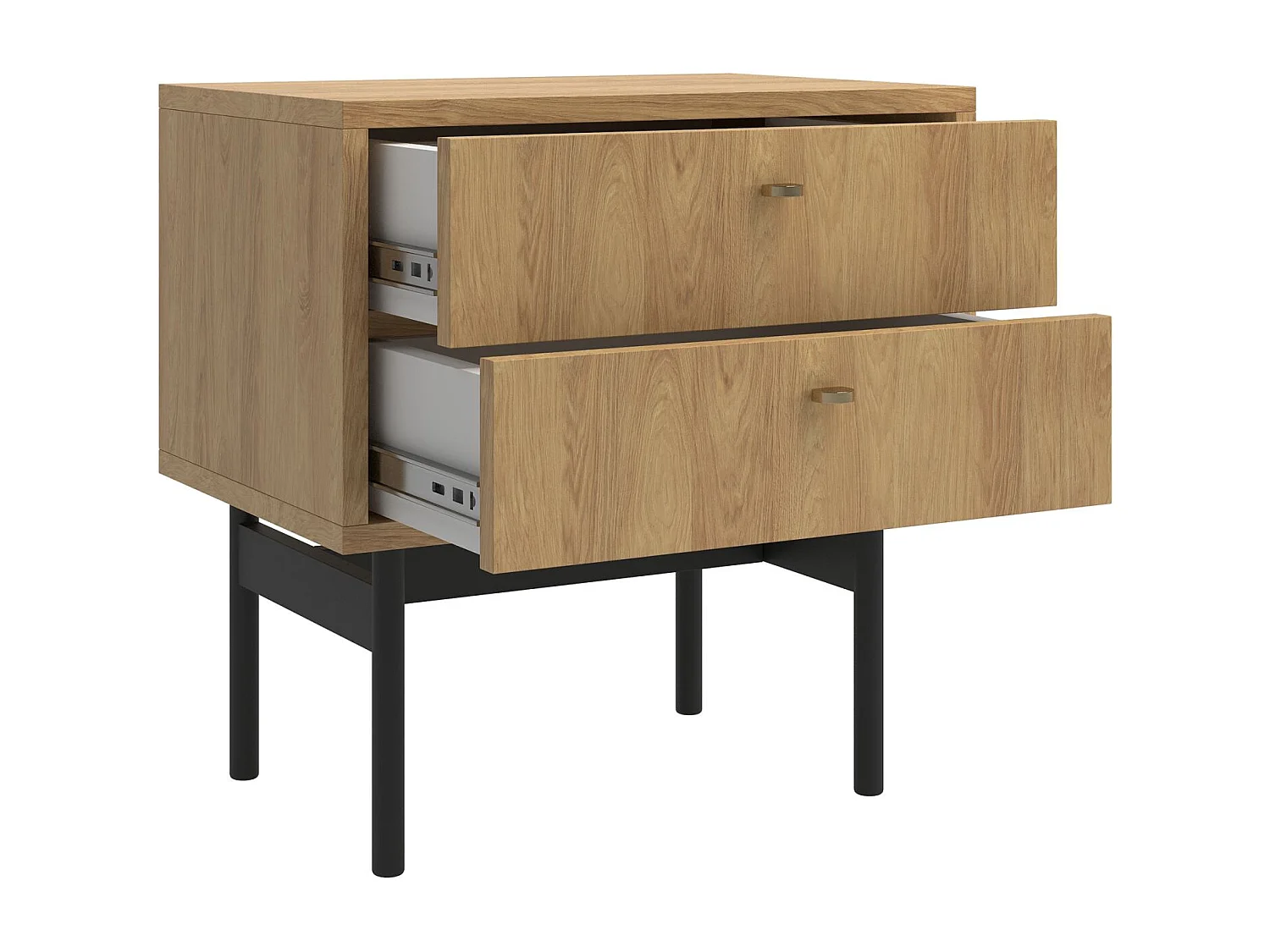 Table de chevet - 55 cm - couleur du bois de caryer - OLAR