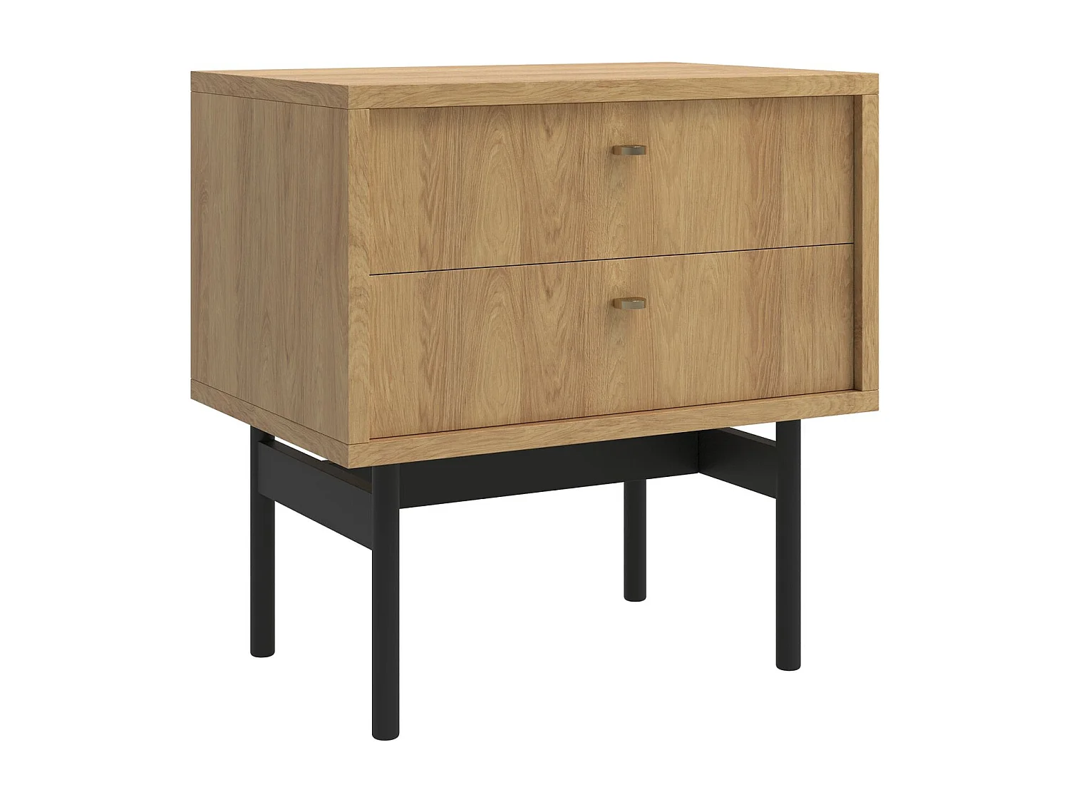 Table de chevet - 55 cm - couleur du bois de caryer - OLAR