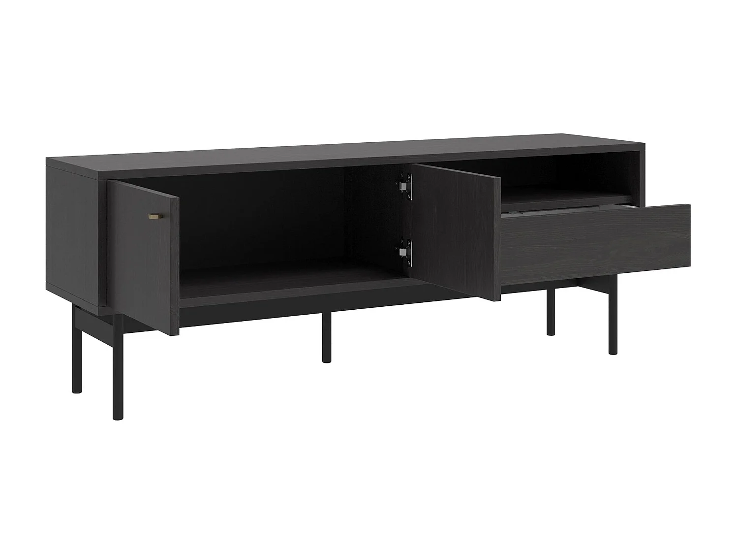 Meuble TV - 154 cm - couleur du bois de frêne Portland - OLAR