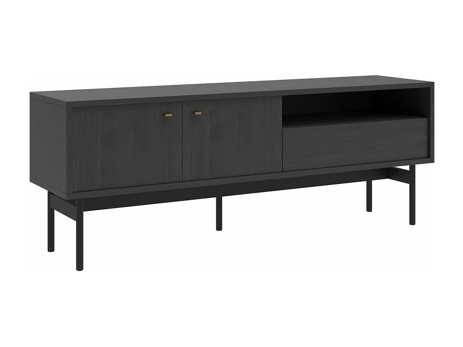 Meuble TV - 154 cm - couleur du bois de frêne Portland - OLAR