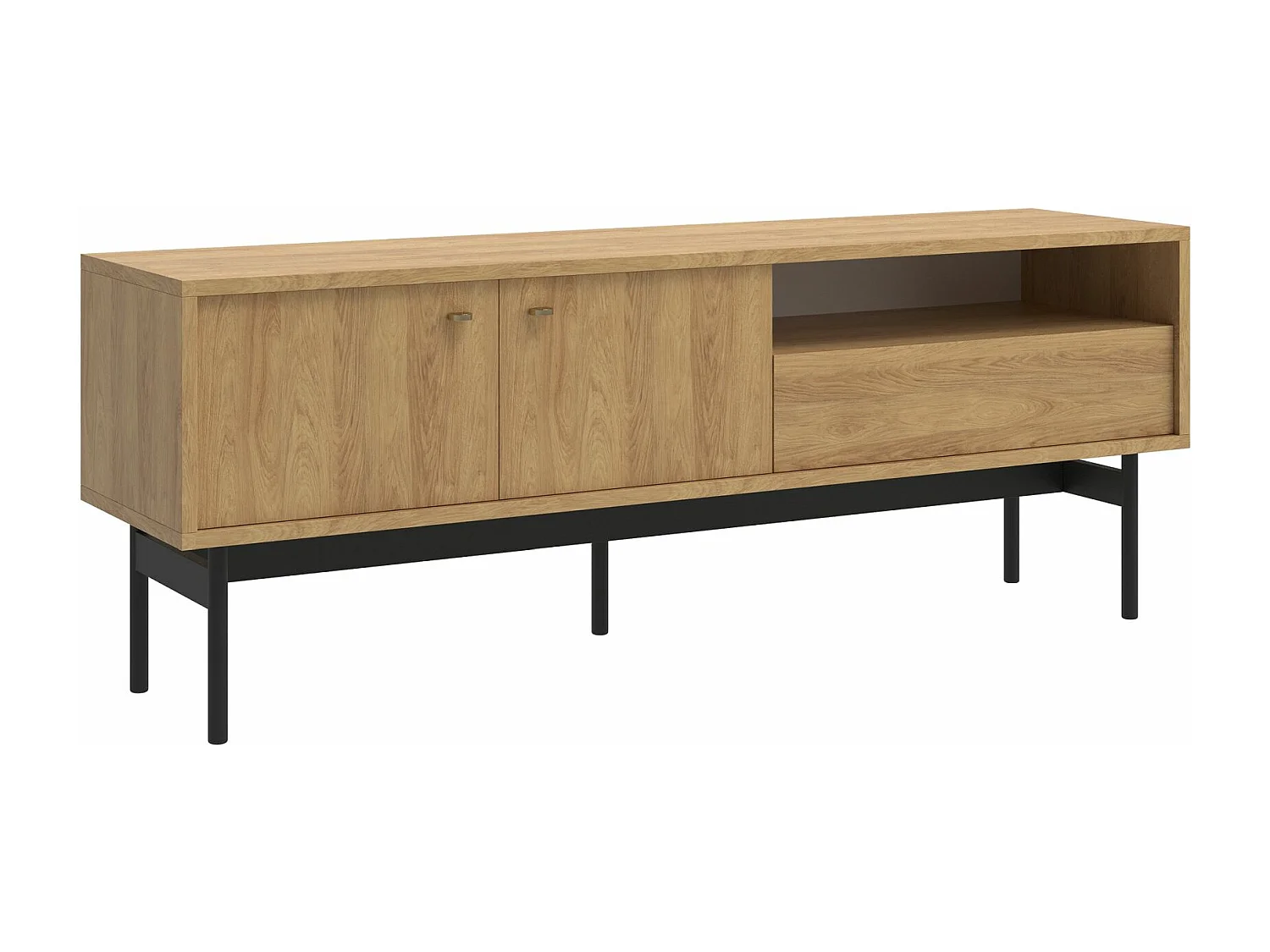 TV-Element mit Schublade - Holzoptik Hickory Natur - 154 cm - OLAR