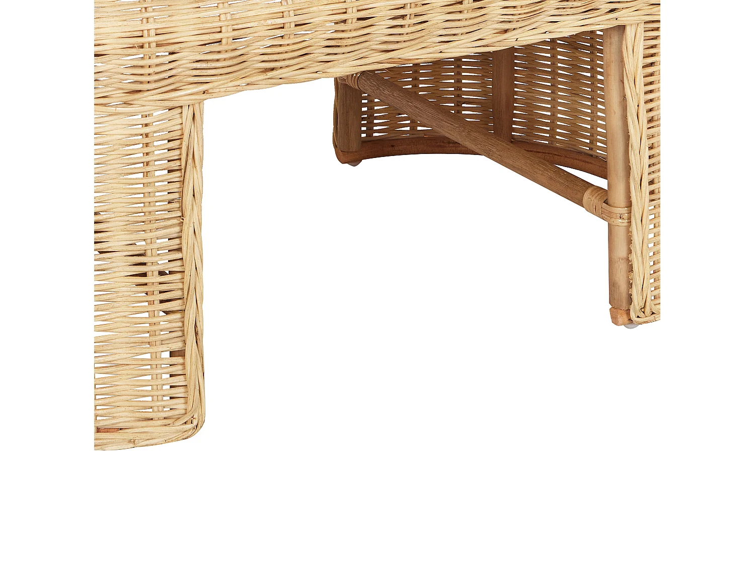 Table basse de jardin LIVADEIA 60 cm 96 cm Rotin Naturel