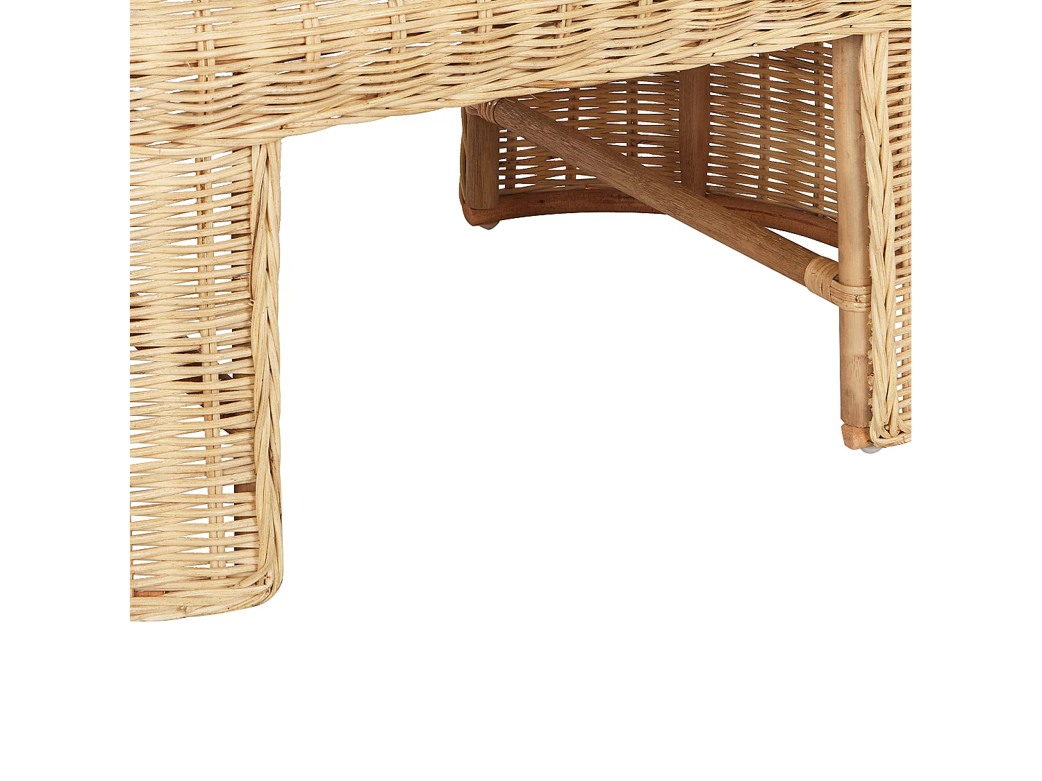 Table basse de jardin LIVADEIA 60 cm 96 cm Rotin Naturel