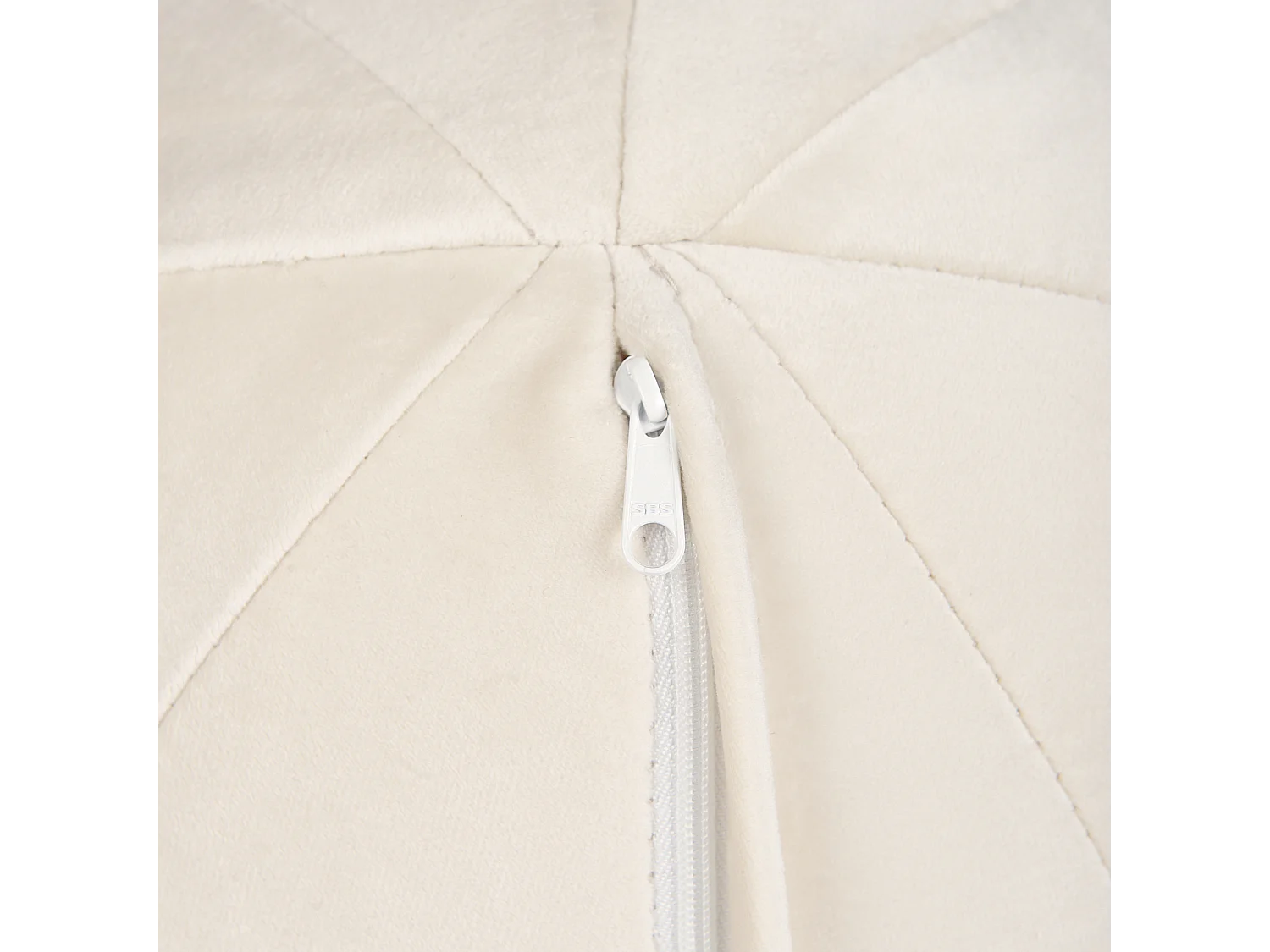 Fauteuil LEIREN Velours Blanc cassé